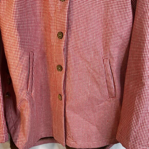 MissLook Gingham Plaid Hooded Faux Fur Lined Jacket Preppy Boho Size XL - Picture 5 of 14